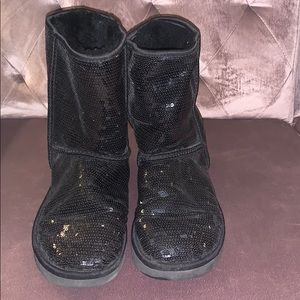 Y2K Uggs black sequin size 8